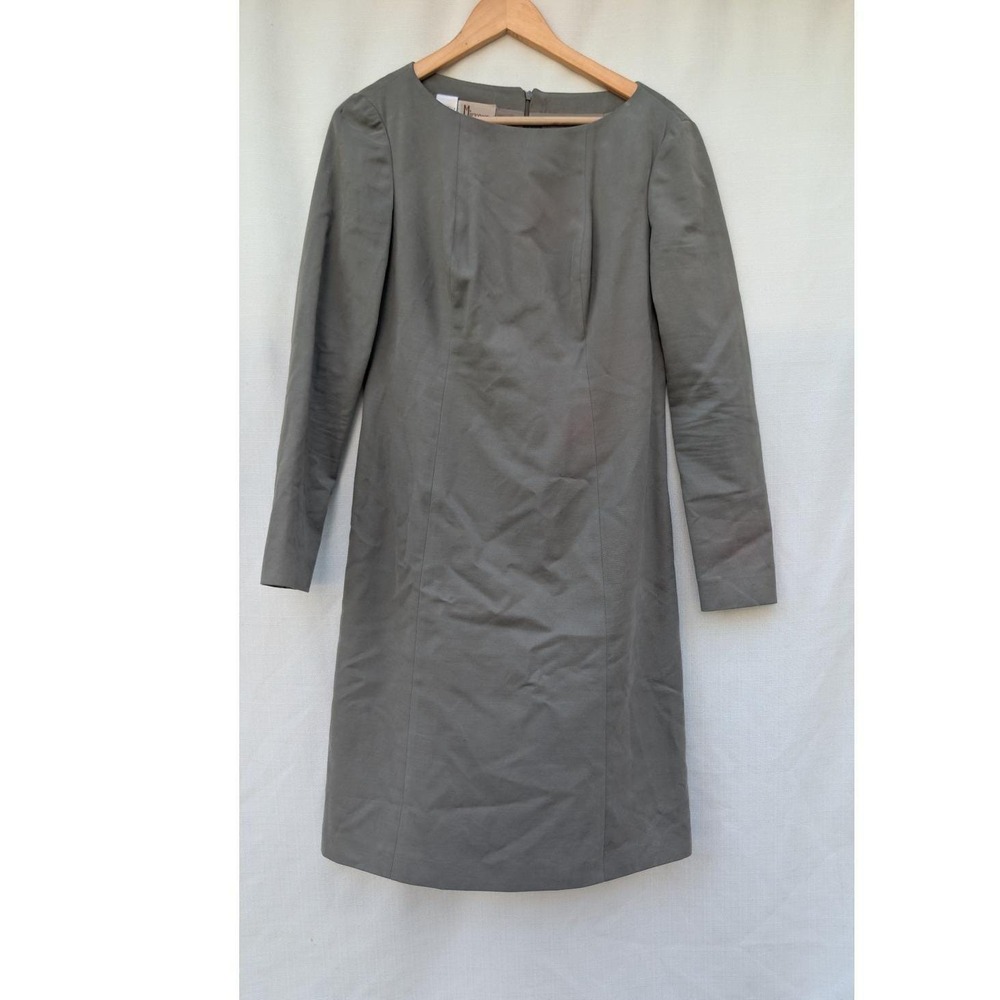 Mirrors Of Krizia Dress Womens 44 US 8 Grey Cotton Wool 90s Shift Made In Italy